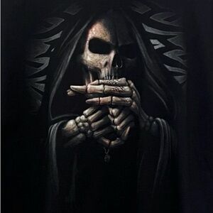 Spiral Death Embers Grim Reaper bikers Thsirt, ofensive graphic, black, size XXL